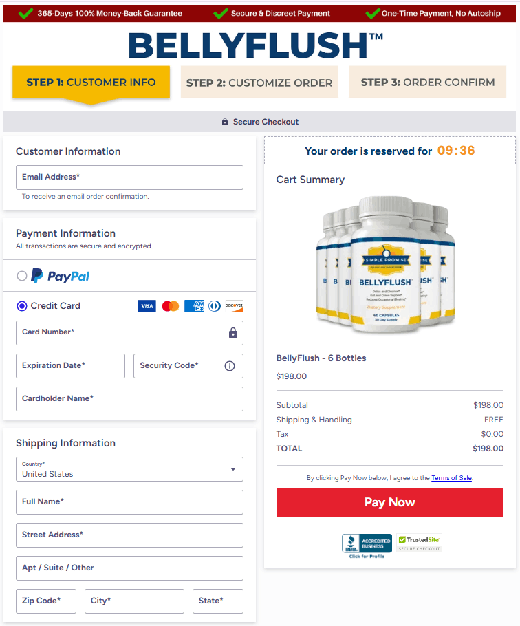 BellyFlush-order-page